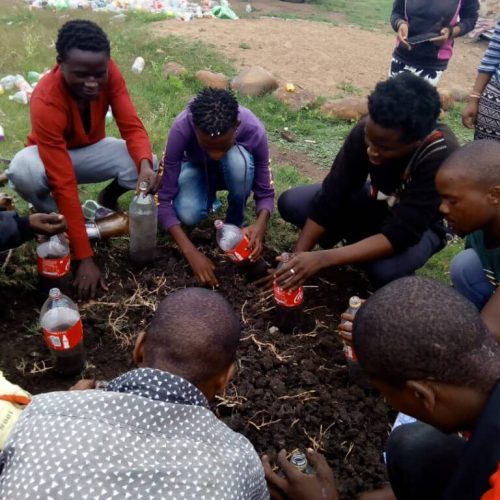Bottle filling. Jonannesburg South Africa