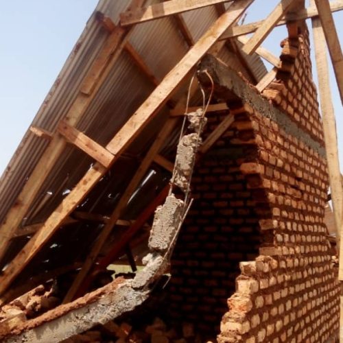 Constructing for the disaster affected homeless people in Kasese District, Uganda